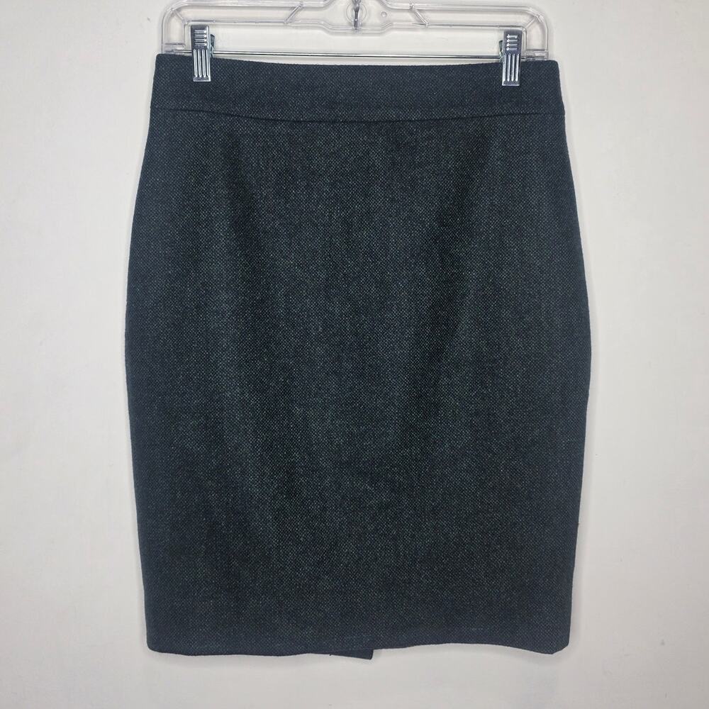 J Crew No 2 Pencil green tweed wool blend skirt - 4 - corpcore siren career